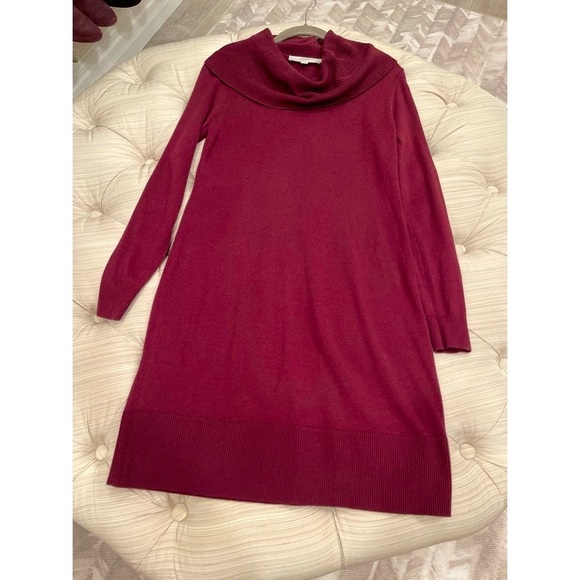Loft Cowl Neck Sweater Dress - Picture 1 of 8